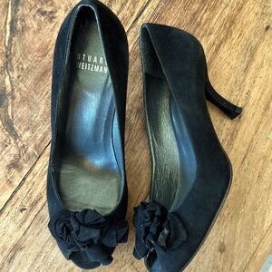 Stuart Weitzman, size 5, gently used 2” heel pumps. Black suede